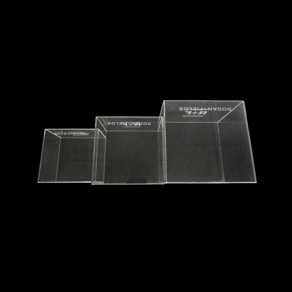 Rodan + Fields Acrylic Display Risers Set of 3 Clear Countertop Product Display